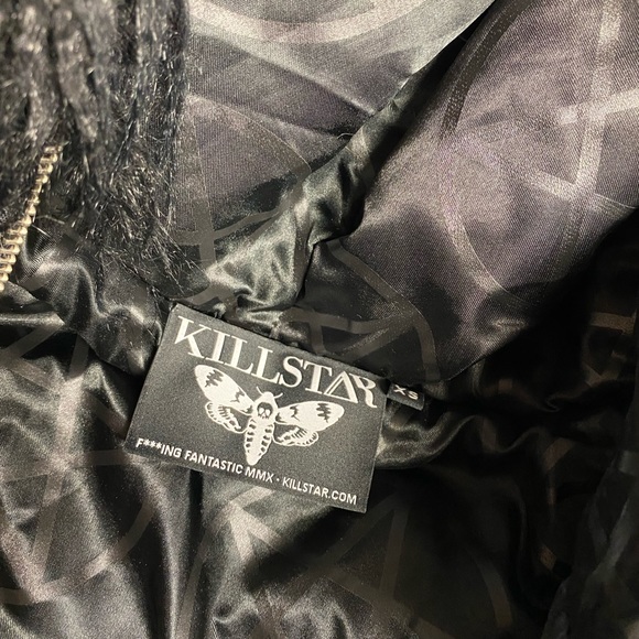 Killstar Glampire Faux Fur Coat with Strap Details (Read Desc. Custom Hardware) - Picture 9 of 13